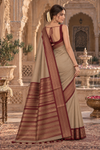 Kajol Grey Kanjivaram Saree