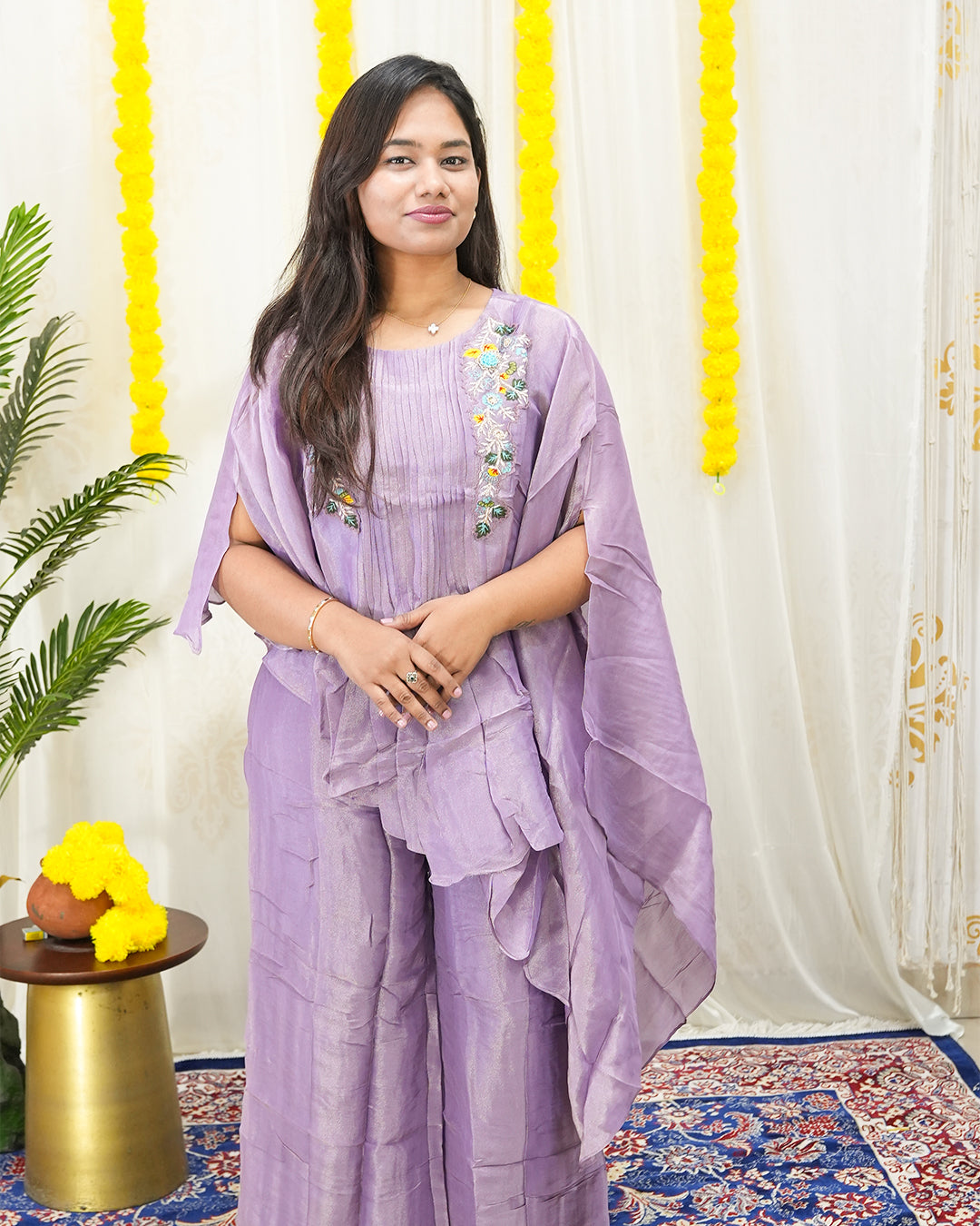 maira Lavender Tissue Co-ord Set 2-Piece