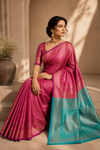 Madhu Kanjivaram Pink Saree