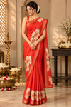 Rosy Red Silk Saree