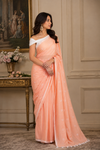 Ananya Peach Khadi Saree