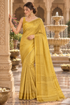Sonu Lemon yellow Kanjivaram Saree