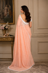 Ananya Peach Khadi Saree