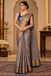 Janu Blue Dharmavaram Saree