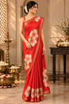Rosy Red Silk Saree