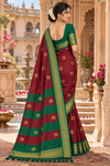Meenakshi Maroon Kanjivaram Saree