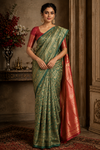 Jasmine Kanjivaram Green Saree