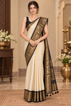 Sai White&Black Kanjivaram Saree