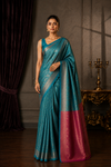 Hema Kanjivaram Seagreen Saree
