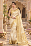 Madhu White Kanjivaram Saree