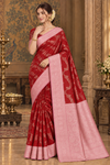 Raisa Red Dharmavaram Saree