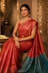 Neelu Kanjivaram Orange Saree
