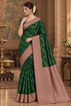 Zahir Green Dharmavaram Saree