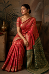 Imat Kanjivaram Red Saree