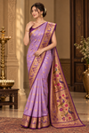 Fathima Violet Kanjivaram Saree