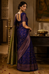 Anu Kanjivaram Blue Saree