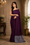 Dharani Maroon Khadi Saree