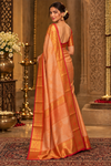 Daisy Peach Kanjivaram Saree