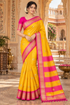 Tabu Orange Kanjivaram Saree