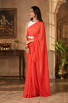 Jessi Red Khadi Saree