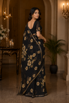 Alia Black Chiffon Saree