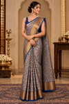 Janu Blue Dharmavaram Saree