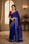Geethika Blue Khadi Saree