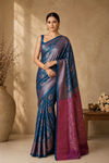 Mosi Kanjivaram Skyblue Saree