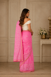 Tisha Pink Khadi Saree