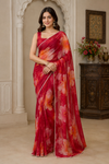 Saranya Pink Chiffon Saree