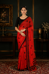 Seersha Red Khadi Saree