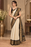 Sai White&Black Kanjivaram Saree