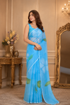 Bhumika Skyblue Chiffon Saree