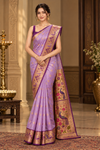 Fathima Violet Kanjivaram Saree