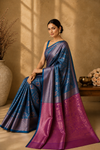 Mosi Kanjivaram Skyblue Saree
