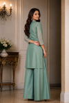 Joshika Mint Green Tissue Sharara Set