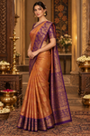 Manisha Lite brown Kanjivaram Saree