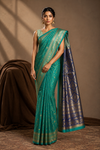 Kriti Kanjivaram Seagreen Saree
