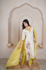 Rukmani shimmer silk kurti set - laaki