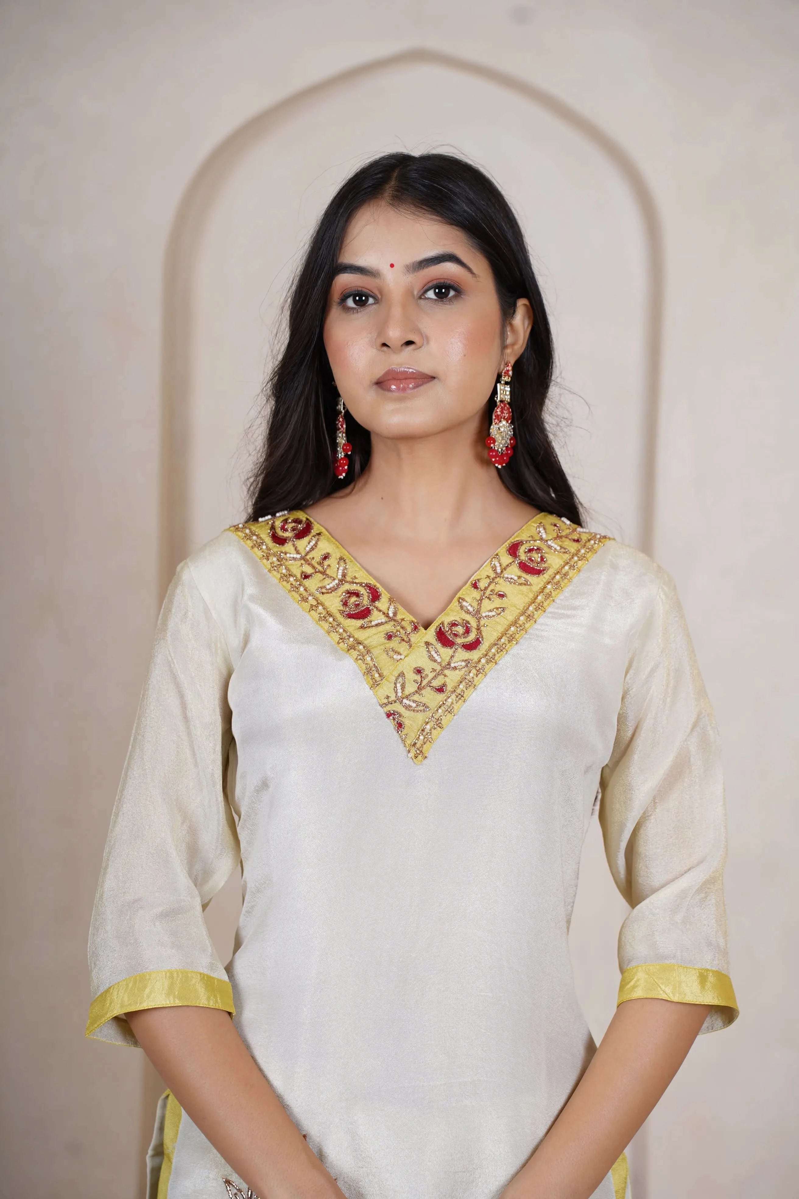 Rukmani Shimmer Silk Kurti Set