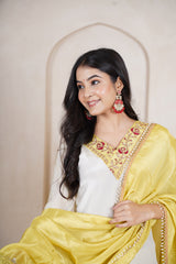 Rukmani shimmer silk kurti set - laaki