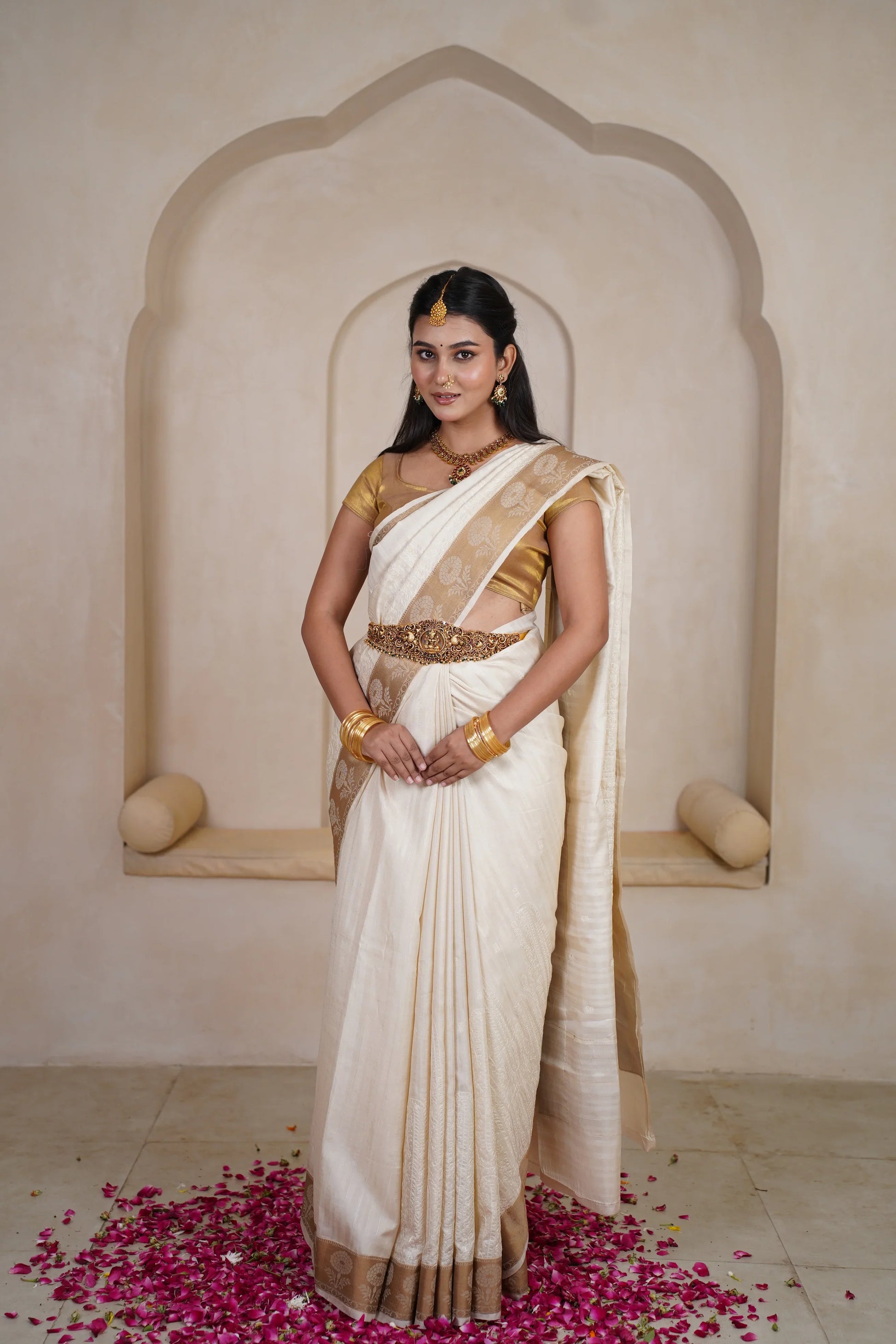 Chandraghanta chanderi silk saree - laaki