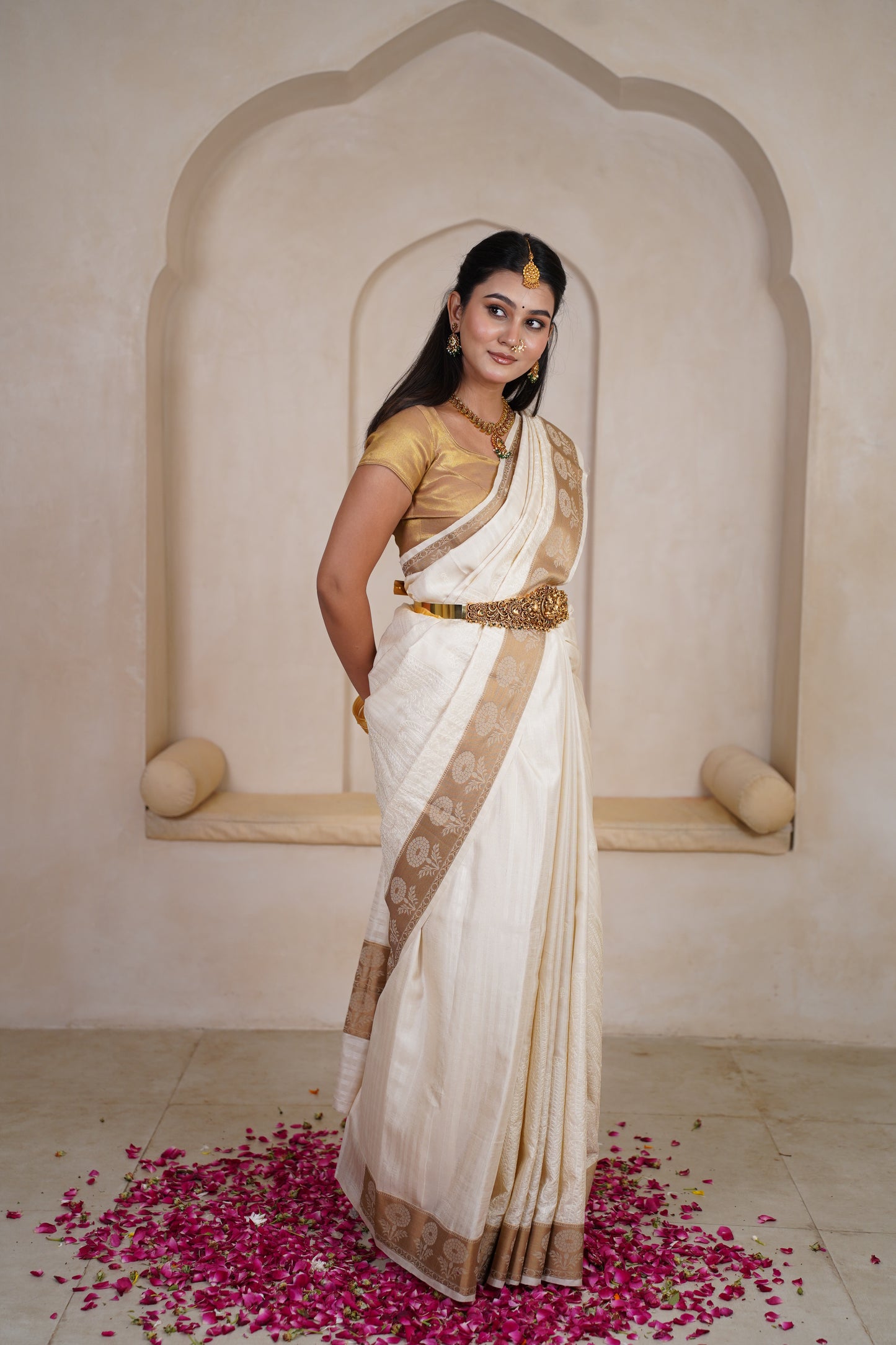 Chandraghanta chanderi silk saree - laaki