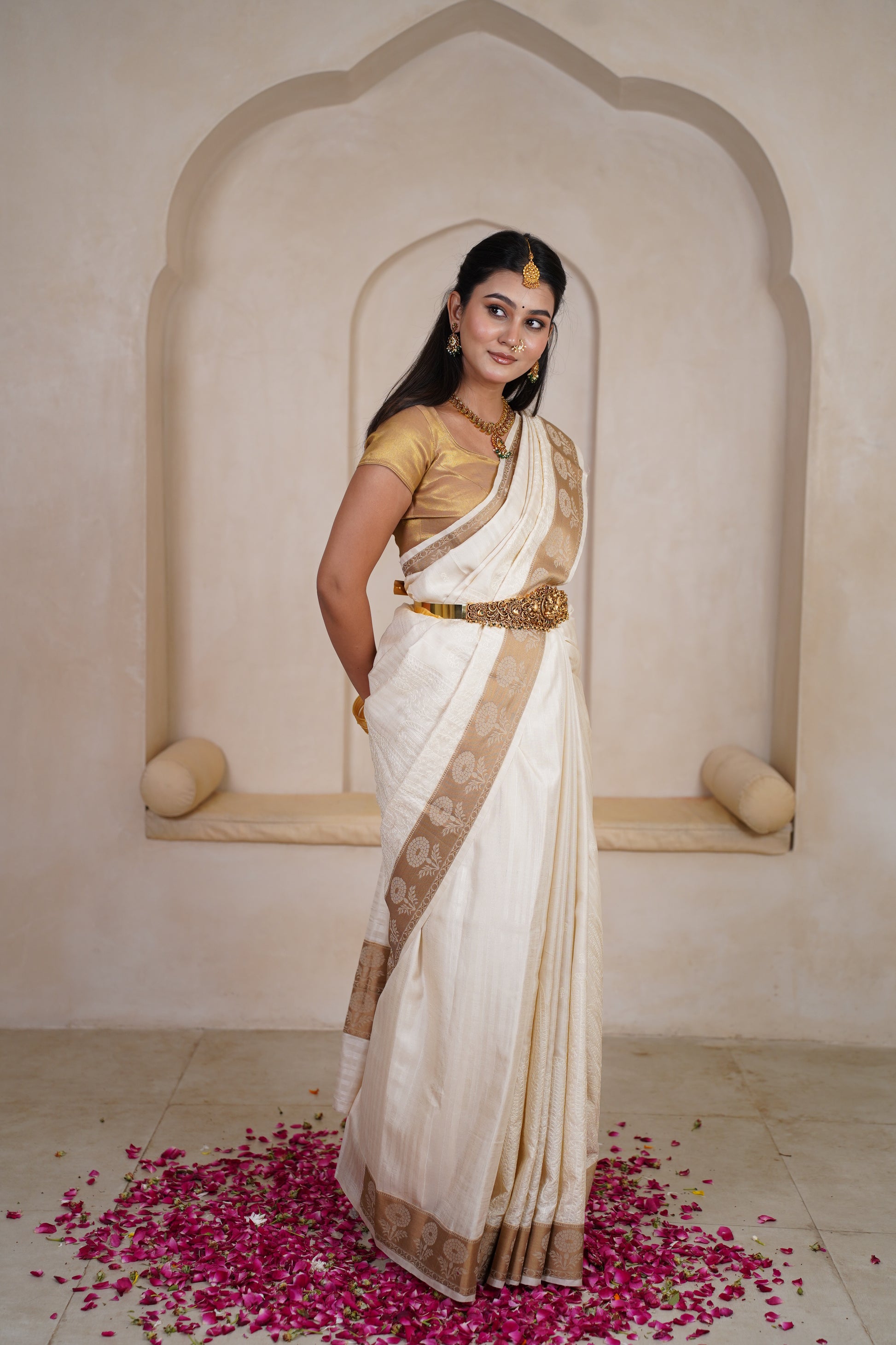 Chandraghanta chanderi silk saree - laaki