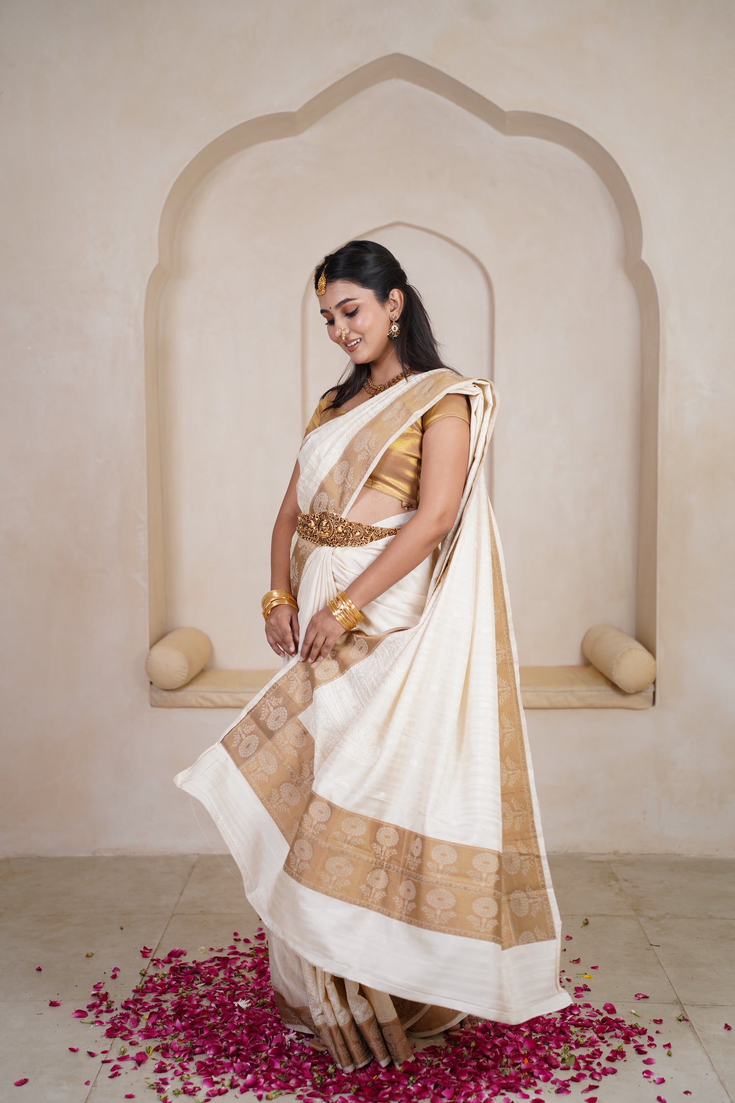 Chandraghanta chanderi silk saree - laaki