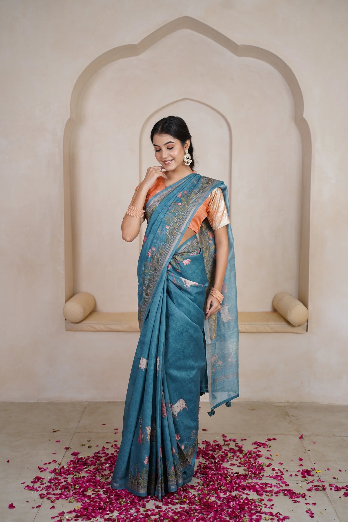Skandamata chanderi saree - laaki