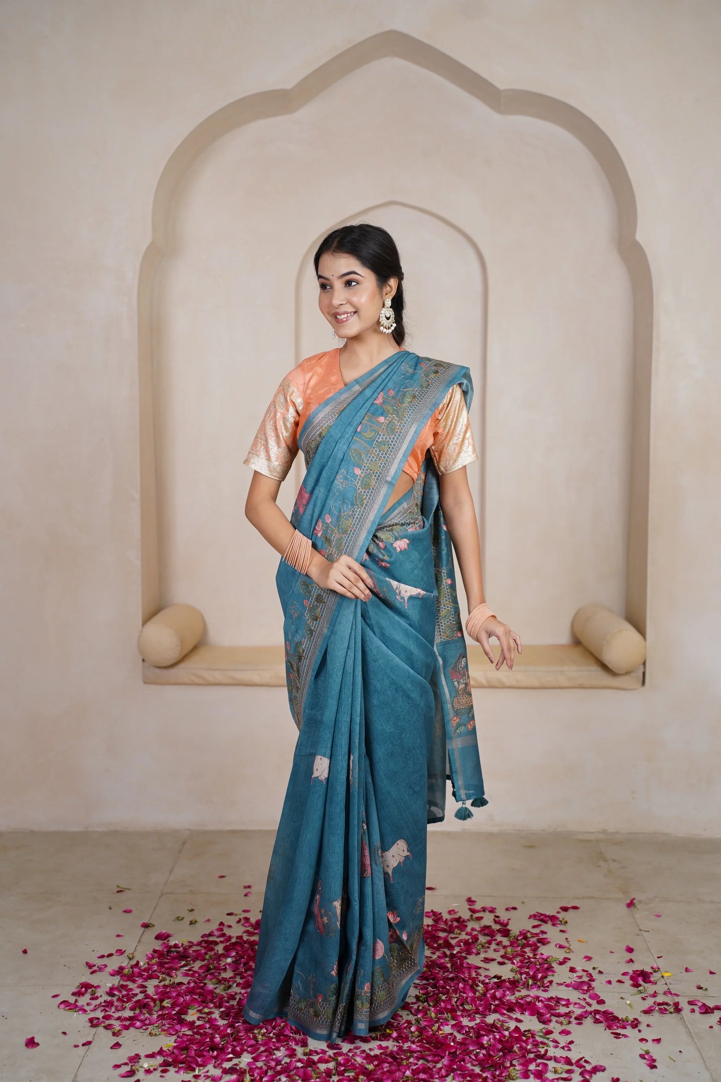 Skandamata chanderi saree - laaki