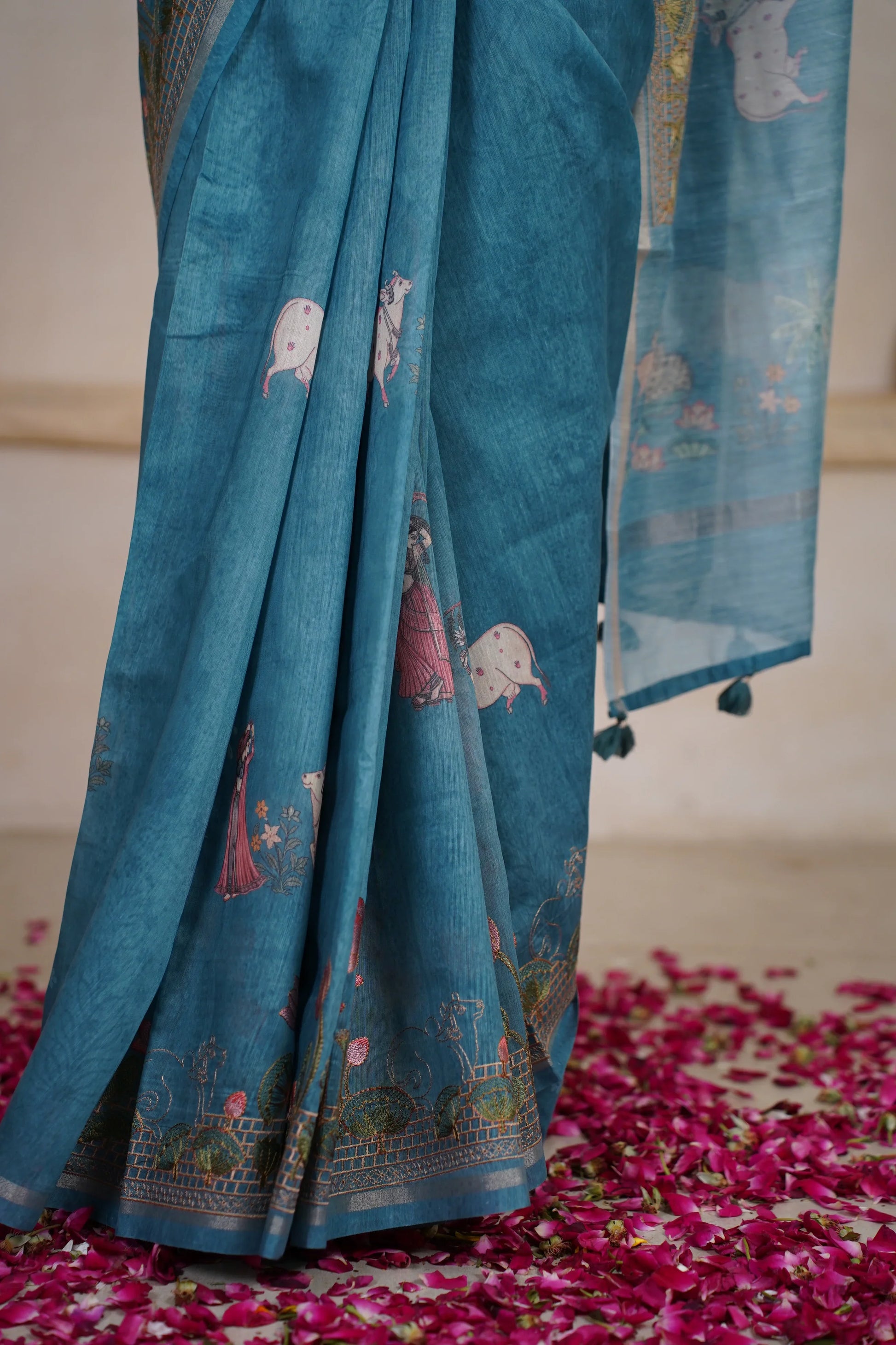 Skandamata chanderi saree - laaki
