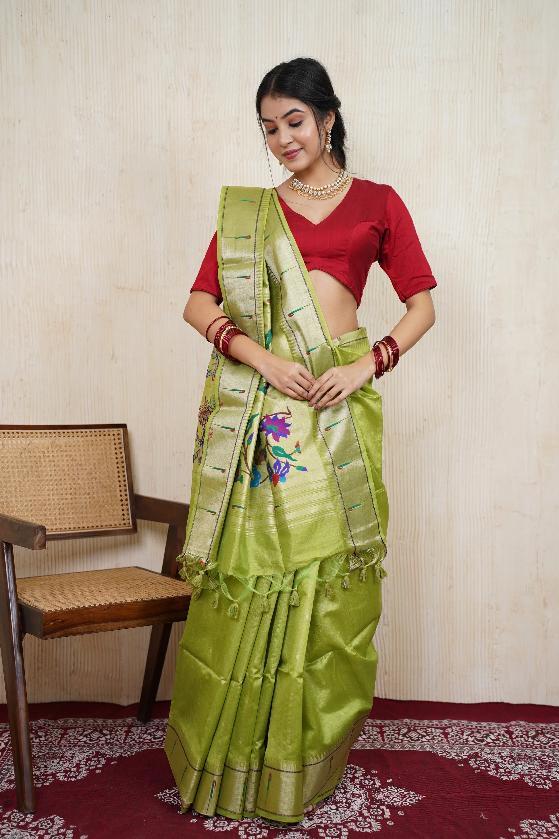 Siddhidatri silk saree - laaki