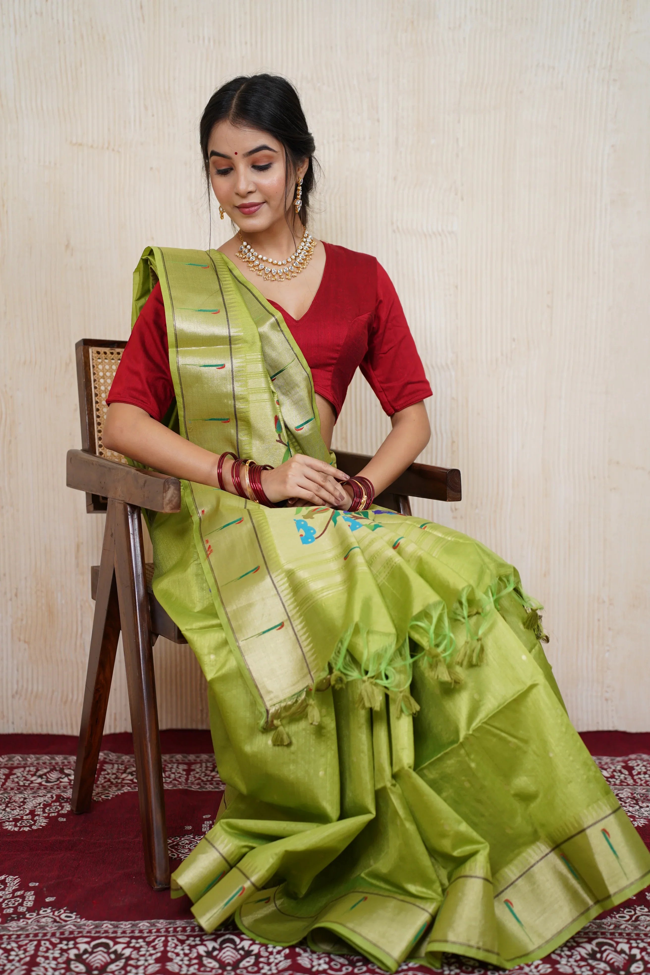 Siddhidatri silk saree - laaki